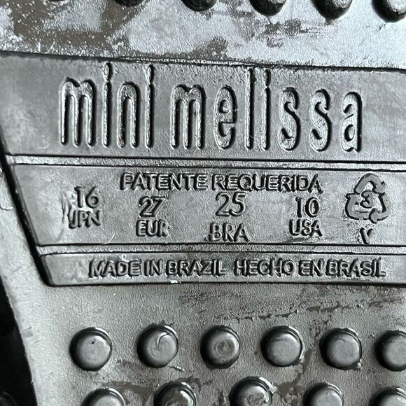 Mini Melissa Black Rubber Studded Sneakers Toddler Size 10 - Picture 7 of 7